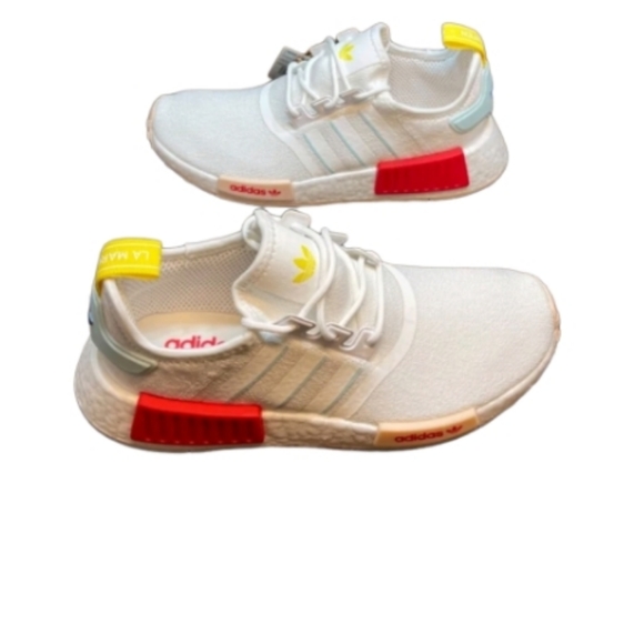 Adidas NMB R1 Womens Sneakers  Orginal White Rose Pink Teal  Limited Edition - Picture 9 of 12